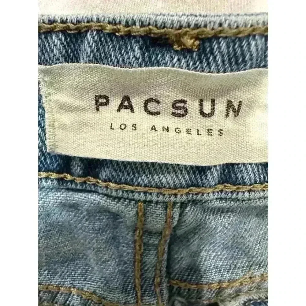 Pacsun Mom Shorts Cufted Blue Light Wash Denim Jean Shorts Size 26